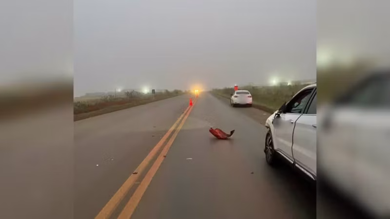 Homem morre após ser atropelado por caminhonete na BR-354, em Rio Paranaíba