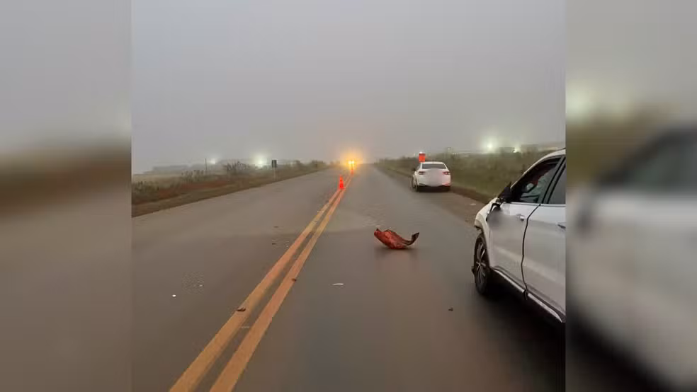 Homem morre após ser atropelado por caminhonete na BR-354, em Rio Paranaíba